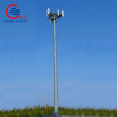 GSM টেলিকমিউনিকেশন রেডিও অ্যান্টেনা মনোপোল টাওয়ার 25m 30m গ্যালভানাইজড