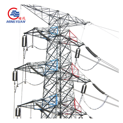 220KV 330kV বৈদ্যুতিক ট্রান্সমিশন টাওয়ার কোণ উচ্চ ভোল্টেজ