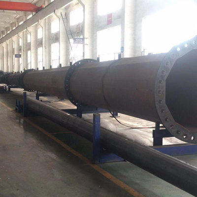 110kv গ্যালভানাইজড উচ্চ ভোল্টেজ বৈদ্যুতিক মেরু হেক্সাডেকাগন 9m ইউটিলিটি