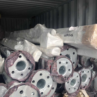 Q345b গ্যালভানাইজড ল্যাটিস ট্রান্সমিশন টাওয়ার 10 মি স্টিল টিউবুলার পোল