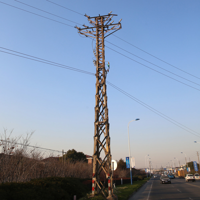 অ্যাঙ্গেল গ্যালভানাইজড 220kv ট্রান্সমিশন লাইন টাওয়ার, 10মি হাই ভোল্টেজ ইলেকট্রিক টাওয়ার