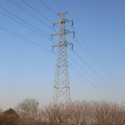 অ্যাঙ্গেল গ্যালভানাইজড 220kv ট্রান্সমিশন লাইন টাওয়ার, 10মি হাই ভোল্টেজ ইলেকট্রিক টাওয়ার