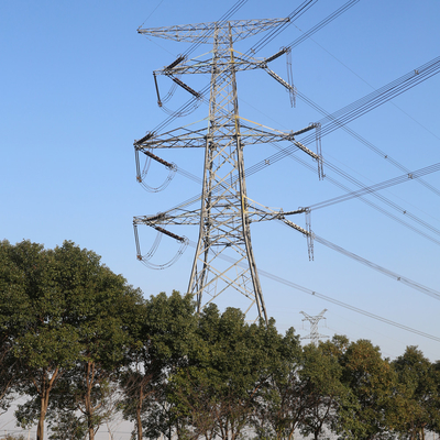 অ্যাঙ্গেল গ্যালভানাইজড 220kv ট্রান্সমিশন লাইন টাওয়ার, 10মি হাই ভোল্টেজ ইলেকট্রিক টাওয়ার
