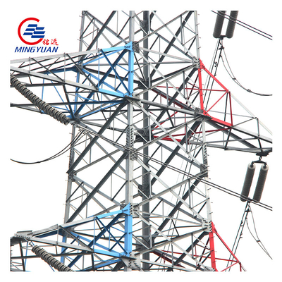 220KV 330kV বৈদ্যুতিক ট্রান্সমিশন টাওয়ার কোণ উচ্চ ভোল্টেজ