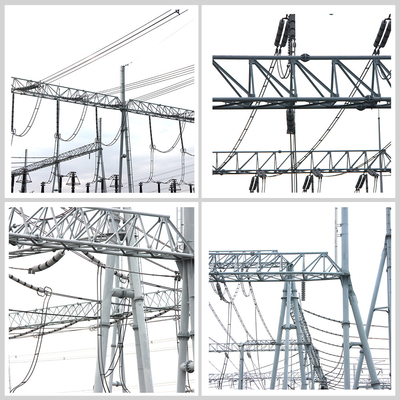 কোণ 220kv সাবস্টেশন গ্যান্ট্রি স্ট্রাকচার টাওয়ার রেলওয়ে ট্রান্সমিশন