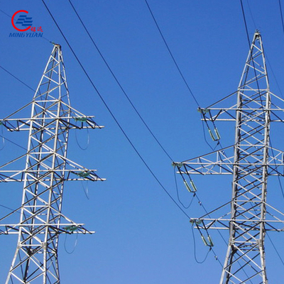 132kv বৈদ্যুতিক শক্তি টাওয়ার ইস্পাত বৈদ্যুতিক টাওয়ার হট ডিপ গ্যালভানাইজড সহ ট্রান্সমিশন লাইনের জন্য