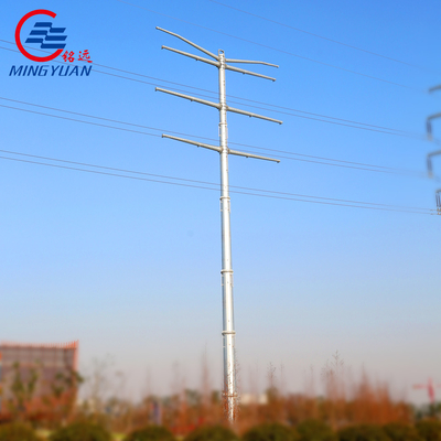 গ্যালভানাইজড ডিস্ট্রিবিউশন স্টিল পোল 30FT 9150mm 3.0mm পুরুত্ব