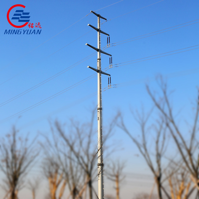 ট্রান্সমিশন লাইনের জন্য 69kv ইস্পাত মনোপোল টাওয়ার 10kv কবর
