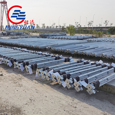 66kV ট্রান্সমিশন লাইন ইস্পাত মেরু টাওয়ার উচ্চ ভোল্টেজ 120KM/H