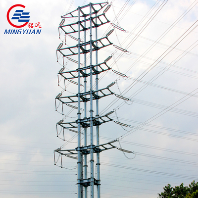 ডাবল সার্কিট ডিজাইন হাই টেনশন ওয়্যার টাওয়ার 33kv